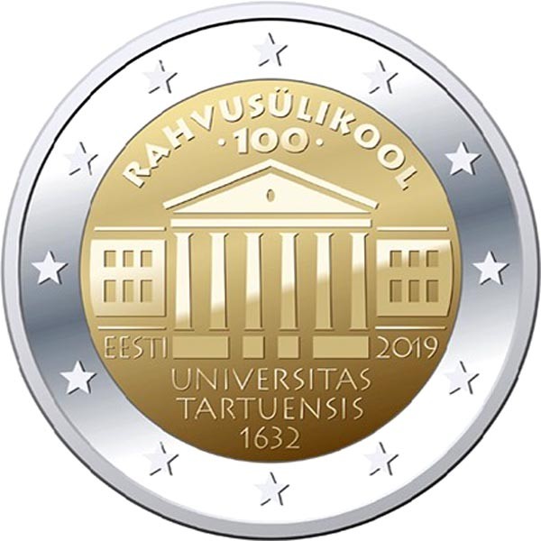 Εσθονία – 2 Ευρώ, Πανεπιστήμιο του Tartu, 2019